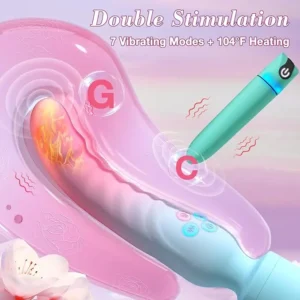 G-Spot Vibrator and Bullet Vibrator Set, 7 Vibration Modes, Waterproof and Heating Wand Massager, Ideal for Women or Couples