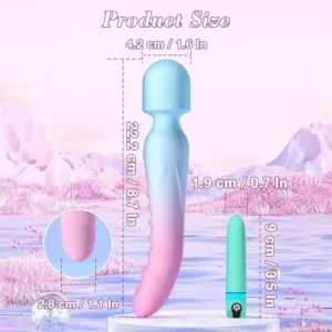 G-Spot Vibrator and Bullet Vibrator Set, 7 Vibration Modes, Waterproof and Heating Wand Massager, Ideal for Women or Couples