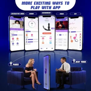 Prostate Massager with Thrusting and 7 Vibration Modes, Includes Cock Ring and Remote Control, Ideal for Men, Women, or Couples.