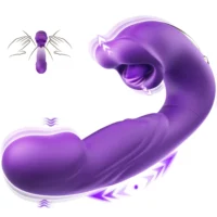 3 IN 1 Tongue Licking Thrusting G Spot Clitoris Massage Vibrator Vibrating Dildo Anal Butt Plug Adult supplies Sex Toy for Women