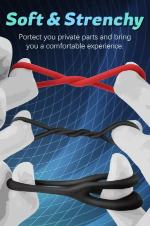 Silicone Cock Penis Rings Set with 7 Different Sizes for Erection Enhancing,Long Lasting Stronger Strechy Adult Sex Toys