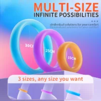 3Pcs Penis Ring For Men Delayed Ejaculation Enhance Erection Cock Lasting Trainer Semen Lock Ring Reusable