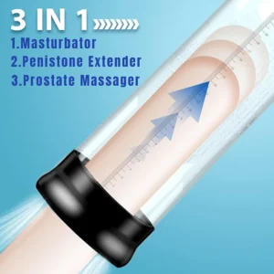 Penis Vacuum Pump, Manual Penis Enlarger Enlargement Extend Pump Air Pressure Device, Adult Male Sex Toys for Men Stronger Bigger Erections with 3pcs Suction Sleeves