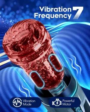 Upgrade Electric Automatic Male Masturbator Penis Pump with 7 Sucking 7 Thrusting Rotating Vibrator Modes Blowjob Adult Sex Toys
