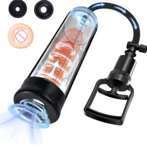 Penis Vacuum Pump, Manual Penis Enlarger Enlargement Extend Pump Air Pressure Device, Adult Male Sex Toys for Men Stronger Bigger Erections with 3pcs Suction Sleeves