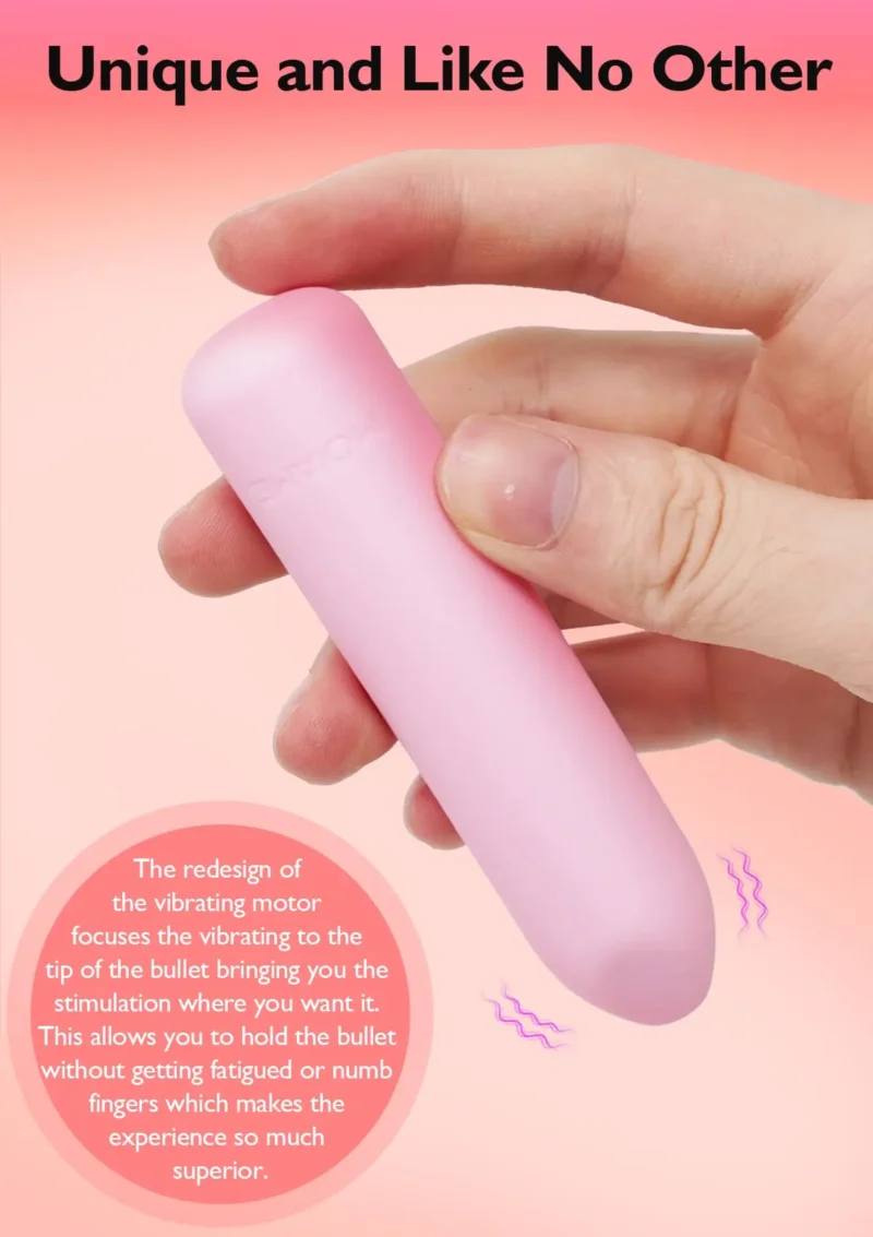 Small Bullet Vibrator for Women: Waterproof Mini Clit Vibrator with 10 Modes, Full Silicone Vibrating Finger Massager for G Spo