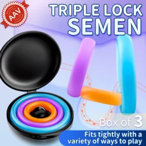 Upgraded small 3-piece penis ring sex toy for gay men with delayed ejaculation, masturbation vibrator, and other sexual products