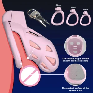 Male Penis Cock Cage Chastity Device with Lock 3 Rings Breathable Resin Anti Cheating BDSM Sex Toy for Men Erotic Urethral Lock