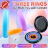 Upgraded small 3-piece penis ring sex toy for gay men with delayed ejaculation, masturbation vibrator, and other sexual products