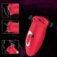 2 IN1 Tongue Type Sucking Vibrator Female 10 Frequency Sucking Nipple and Licking Clit Stimulator Vibrator Women Adult Sex Toys