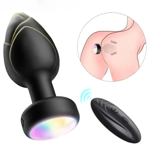 APP Control Rotation Vibrating Butt Plug for Women Wiggle Anal Vibrator Gay Anal Plug with LED Men Adult Sex Toy for Couples 18+