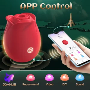 Sex Toys Rose Dildo Vibrator - Upgraded Adult Toys with 5 Sucking & Vibrating Modes for Women Clitoral Nipple, Rose Sucker Sex Toy Clitoral G Spot Vibrators for Woman Couples Adult Sex Games