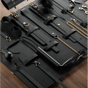 Exotic sex toys, leather plush sexy bondage bundle set, gag, whip, butt plug, sex toys for women, nipple clips, erotic sex toys