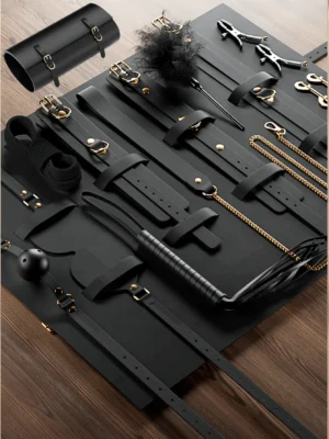 Exotic sex toys, leather plush sexy bondage bundle set, gag, whip, butt plug, sex toys for women, nipple clips, erotic sex toys