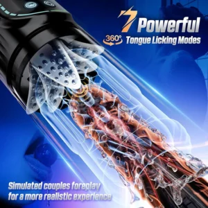 Automatic Thrusting Rotation Male Masturbator Sucking Licking LCD Vacuum Penis Pump Water SPA Real Pocket Pussy Sex Toys for Men