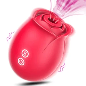 Enhanced Rose Dildo Vibrator: 18 Exhilarating Sucking & Vibrating Modes for Intense Clitoral & Nipple Stimulation - Ideal for Women, Couples in Adult Sex Games