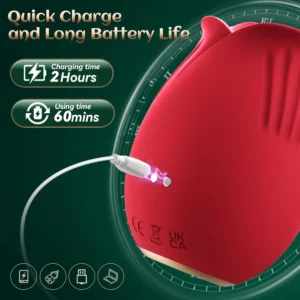 Sex Toys Rose Dildo Vibrator - Upgraded Adult Toys with 5 Sucking & Vibrating Modes for Women Clitoral Nipple, Rose Sucker Sex Toy Clitoral G Spot Vibrators for Woman Couples Adult Sex Games