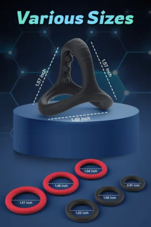Silicone Cock Penis Rings Set with 7 Different Sizes for Erection Enhancing,Long Lasting Stronger Strechy Adult Sex Toys