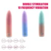 Female sex toys 10 frequency vibrating massager adult products gradient color bullet vibrator compact masturbator