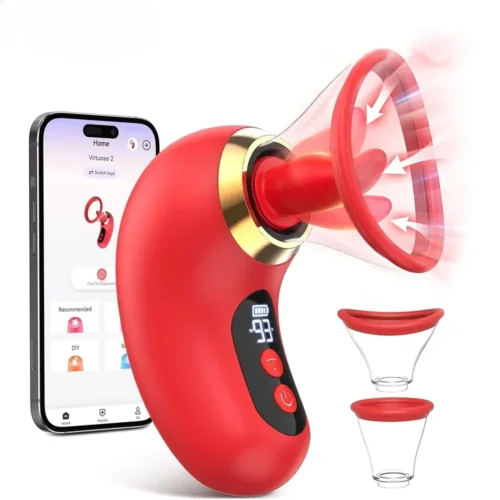 5 IN1 Sucking Vibrator Rose Sex Toy for Women 3 Sucking 9 Tongue Licking LCD Display Removable Cup G Spot Clitoral Stimulator