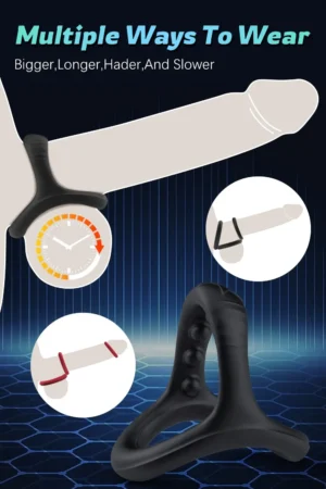 Silicone Cock Penis Rings Set with 7 Different Sizes for Erection Enhancing,Long Lasting Stronger Strechy Adult Sex Toys