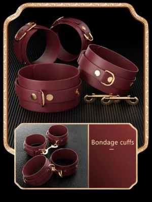 Exotic sex toys, leather plush sexy bondage bundle set, gag, whip, butt plug, sex toys for women, nipple clips, erotic sex toys