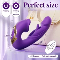 Tongue Licking Sucking Vibrator Finger Flapping Mouth Sucker Realistic Dildo Anal G Spot Clit Vagina Massager Sex Toys for Women