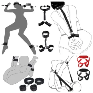 Bdsm Bondage Set Restraint Adult Game Handcuff Neck Collar Wrist Mouth Gag Strap Erotic SM Sex Toys for Woman Couples Product